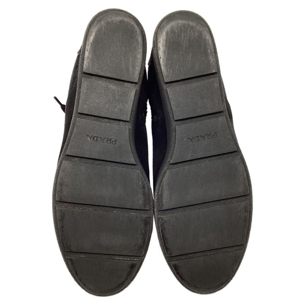 Prada Sport High-Top Wedge Sneakers in Black Suede - Picture 9 of 9